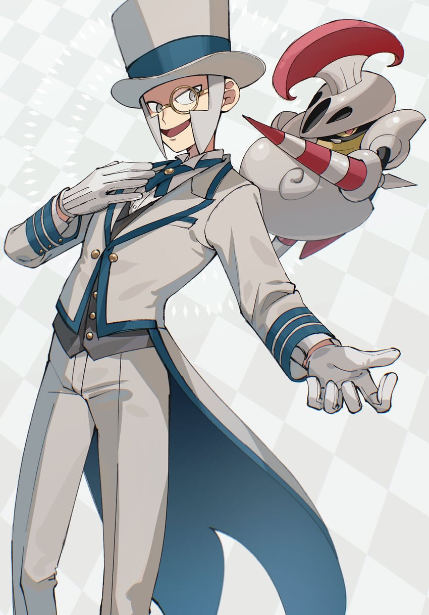 emmet and escavalier (pokemon and 1 more) drawn by sankakuzirusis