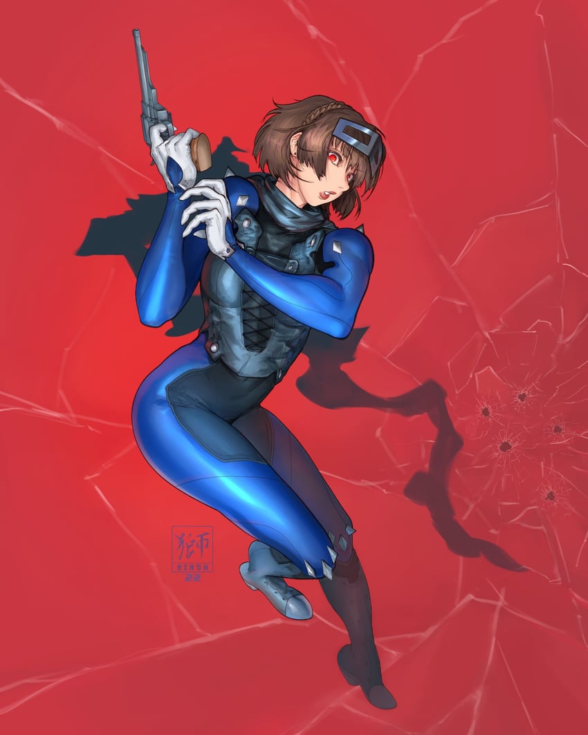 niijima makoto and queen (persona and 1 more) drawn by a.b.singh