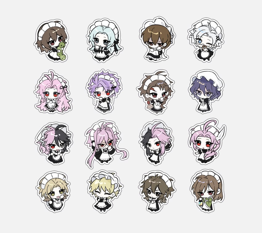 hatsutori hajime, utsugi noriyuki, harada minoru, isoi reiji, theodore riddle, and 10 more (saibou shinkyoku) drawn by haoe_(157876)