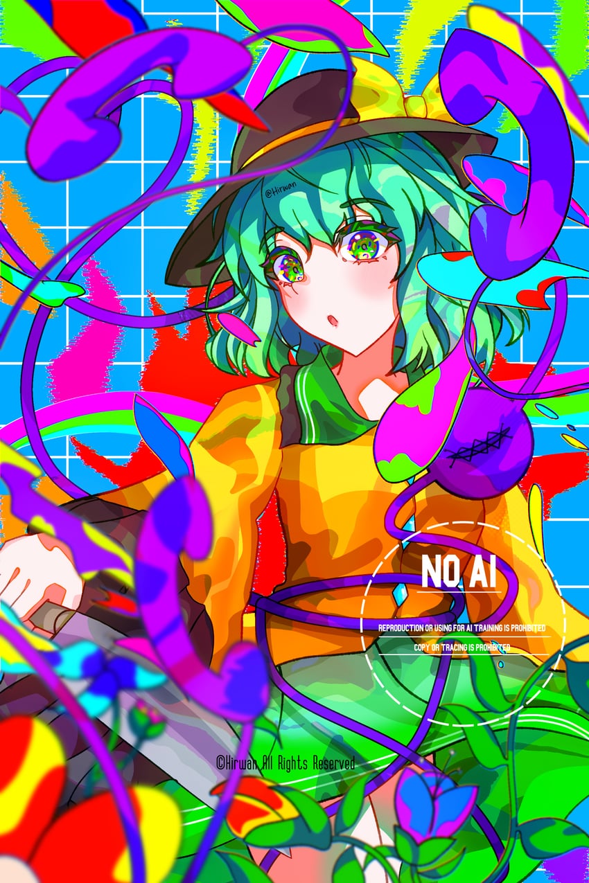 komeiji koishi (touhou) drawn by hirwannew