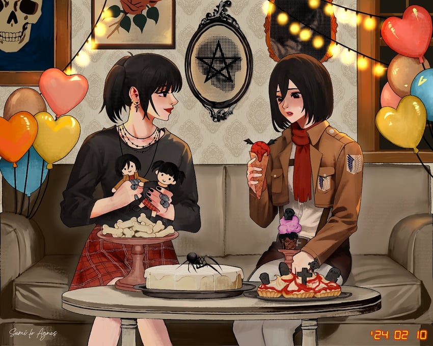 mikasa ackerman (shingeki no kyojin and 1 more) drawn by sumiensp
