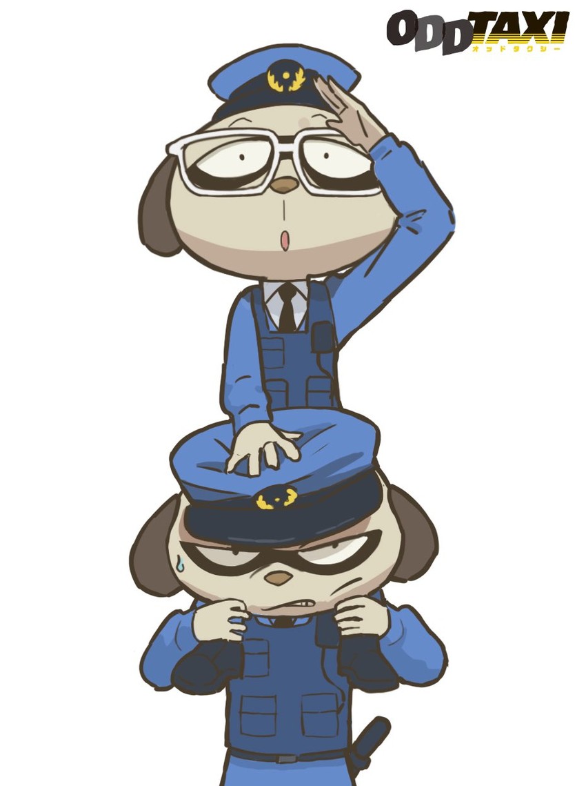 daimon kenshirou and daimon koushirou (odd taxi) drawn by mugicaan1