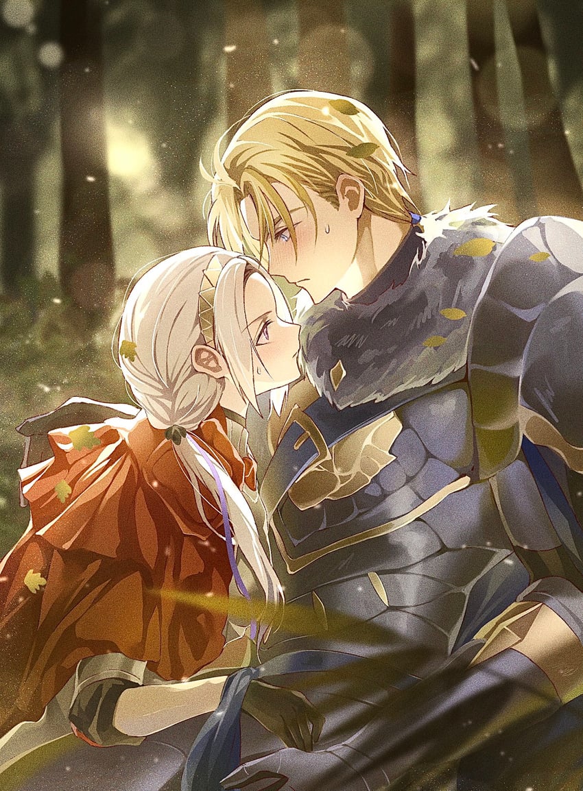 edelgard von hresvelg and dimitri alexandre blaiddyd (fire emblem and 2 more) drawn by soma_otakuu