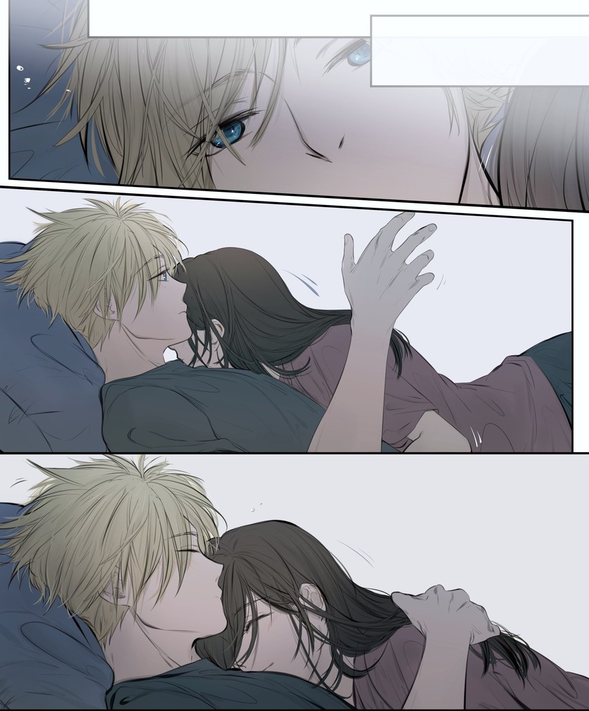 tifa lockhart and cloud strife (final fantasy and 1 more) drawn by maiii_(smaii_i)