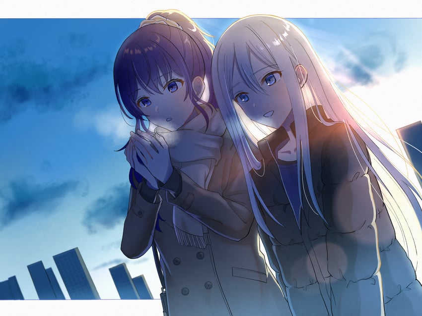 asahina mafuyu and yoisaki kanade (project sekai) drawn by aose_(aose_pp)