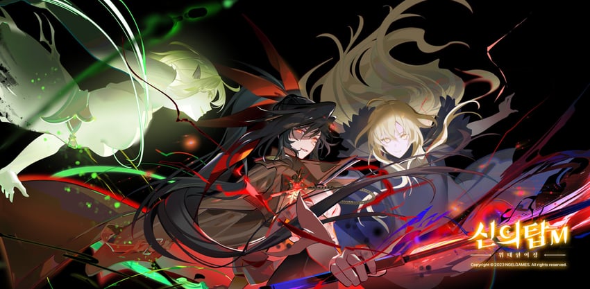 ha yuri zahard, black march, and green april (tower of god and 1 more) drawn by daymera