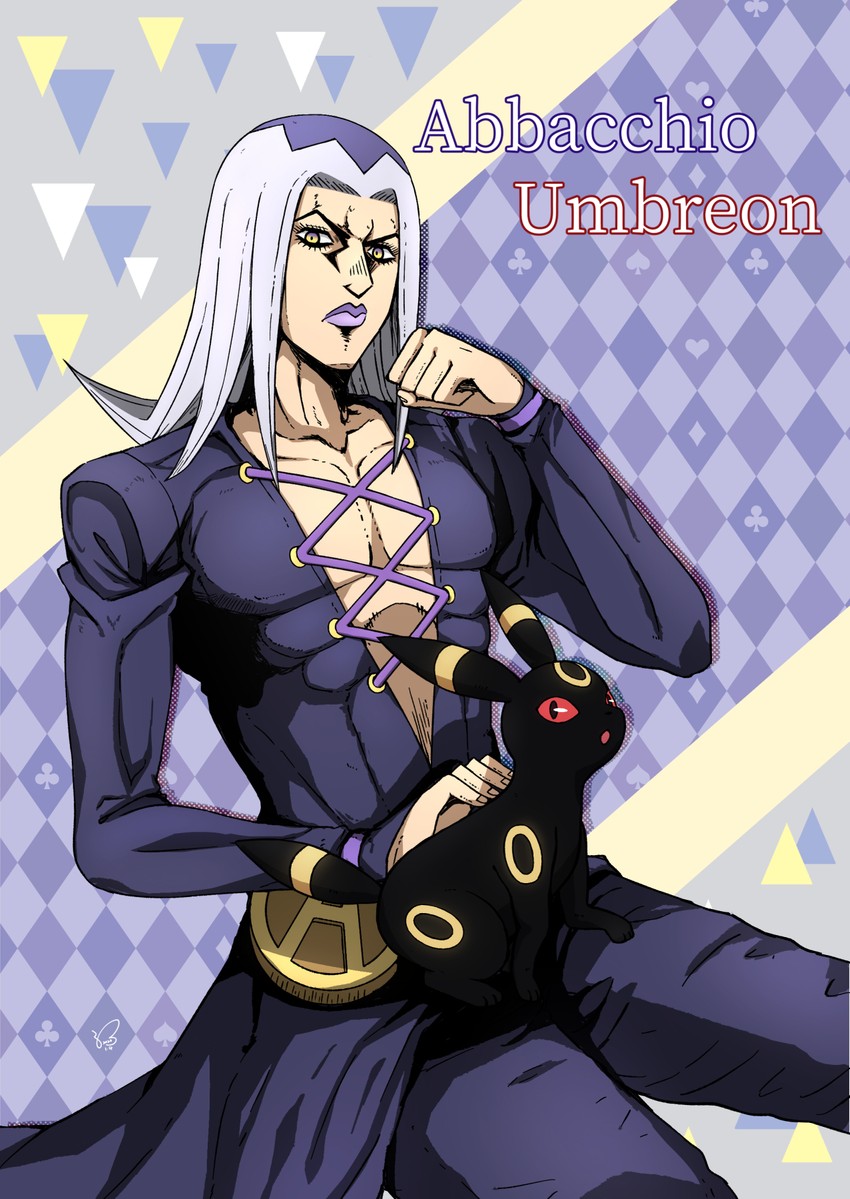 umbreon and leone abbacchio (pokemon and 2 more) drawn by kogawa_(kris_386k)