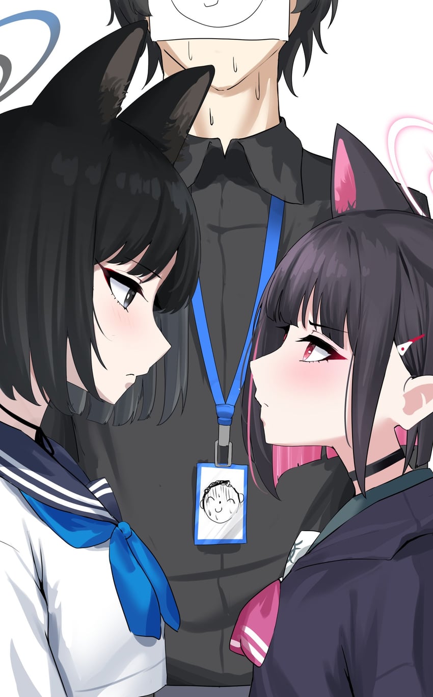 sensei, doodle sensei, kazusa, and kikyou (blue archive) drawn by nichijou_(nichijoutouhou)