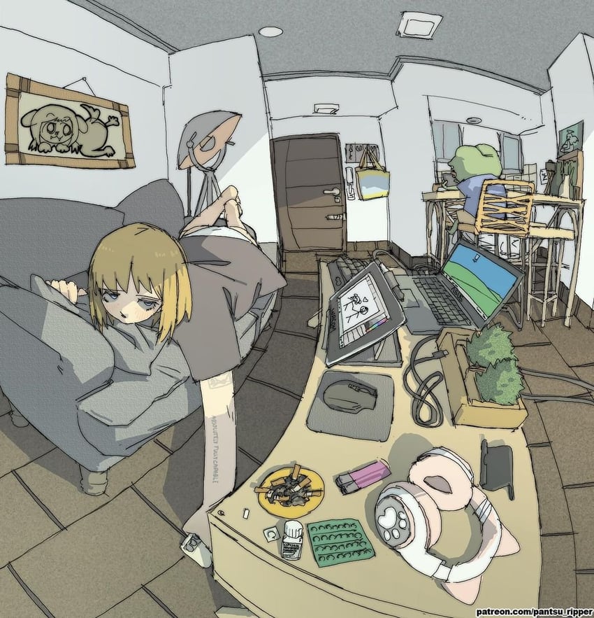 pepe the frog (original and 4 more) drawn by pantsu-ripper