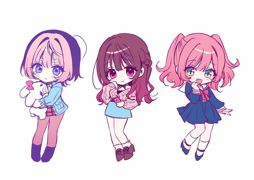 saotome noa, yoshizaki kokoa, and kujou miyoko (noa-senpai wa tomodachi. and 2 more) drawn by akiyama_enma