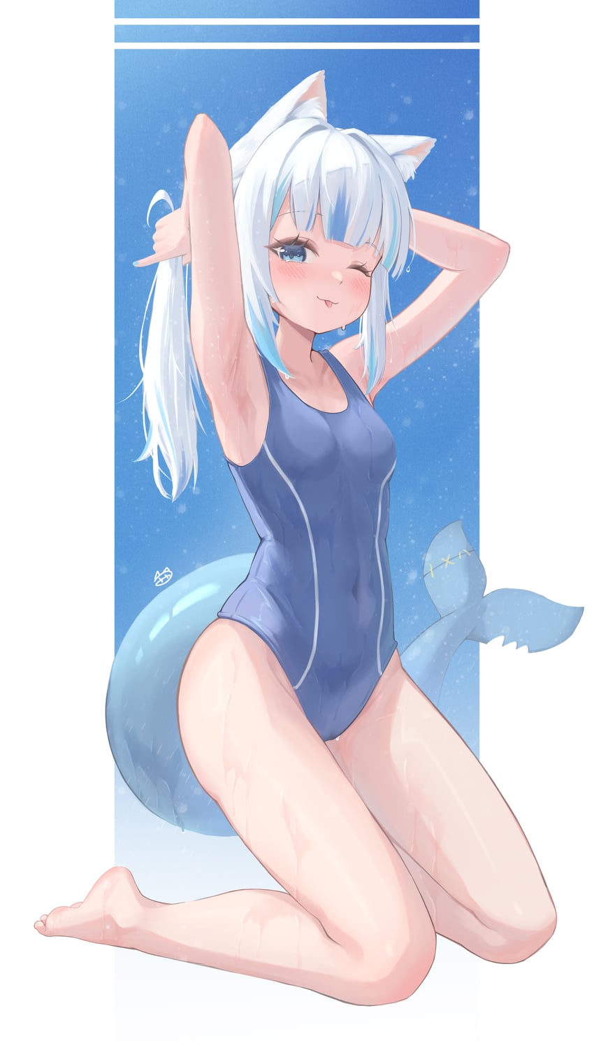 gawr gura (hololive and 1 more) drawn by fpvjoe