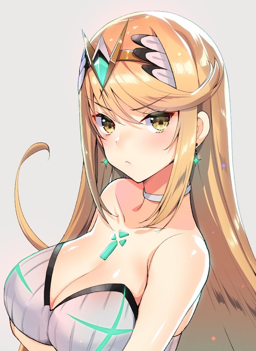 mythra (xenoblade chronicles and 1 more) drawn by akahito