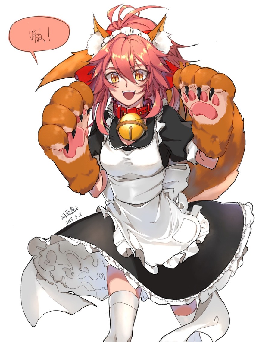 tamamo and tamamo cat (fate and 1 more) drawn by kirihara_fuko