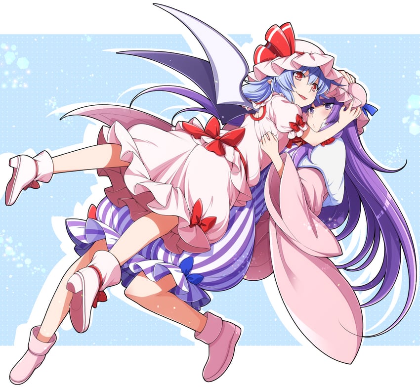 remilia scarlet and patchouli knowledge (touhou) drawn by eichi_yuu