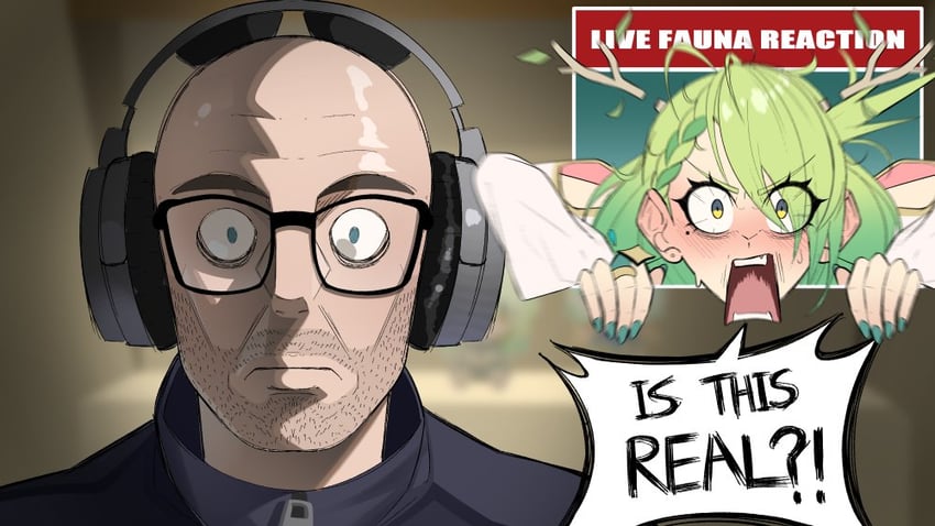 ceres fauna and northernlion (hololive and 2 more) drawn by athies