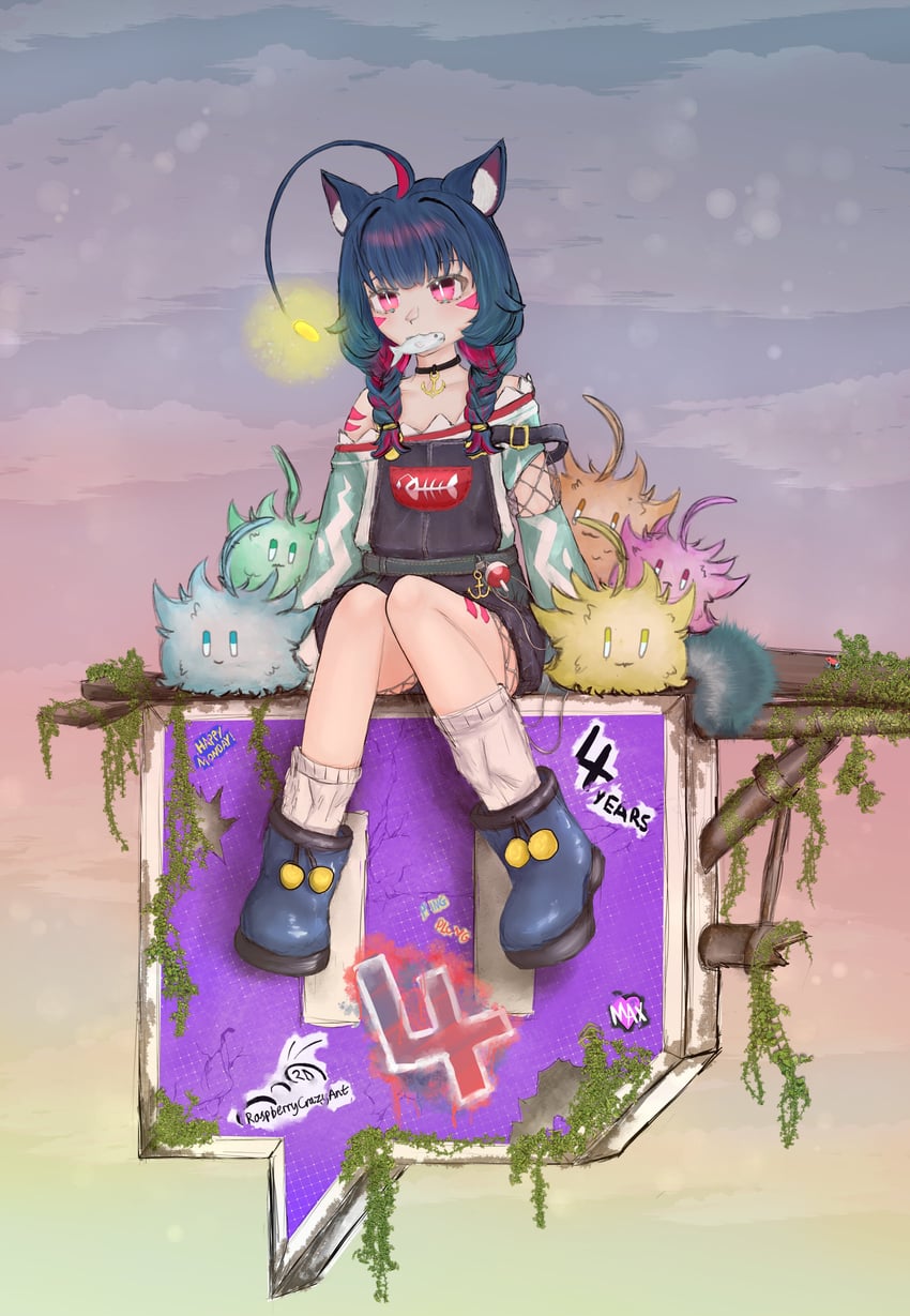 kitanya nyanta, kitanya, and max (indie virtual youtuber) drawn by raspberrycrazyant