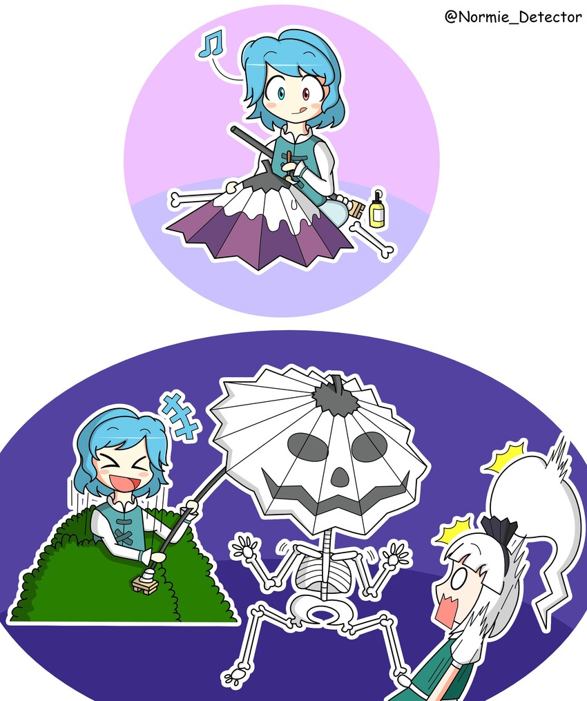 konpaku youmu and tatara kogasa (touhou) drawn by normie_detector