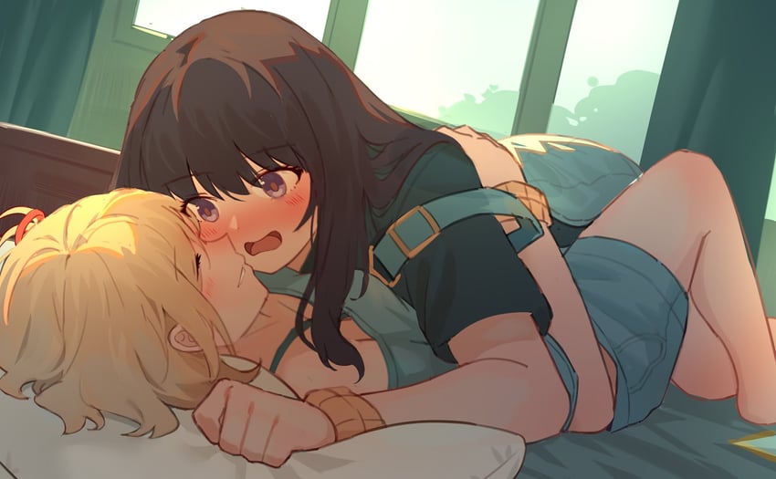 nishikigi chisato and inoue takina (lycoris recoil) drawn by milktea_(gggrrr2000)
