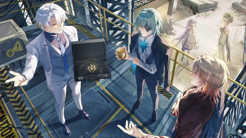 castorice, phainon, mydei, aglaea, and anaxa (honkai and 1 more) drawn by toriumu