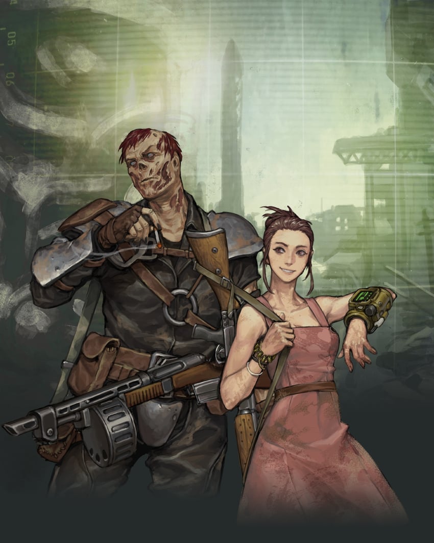 lone wanderer and charon (fallout and 1 more) drawn by penett