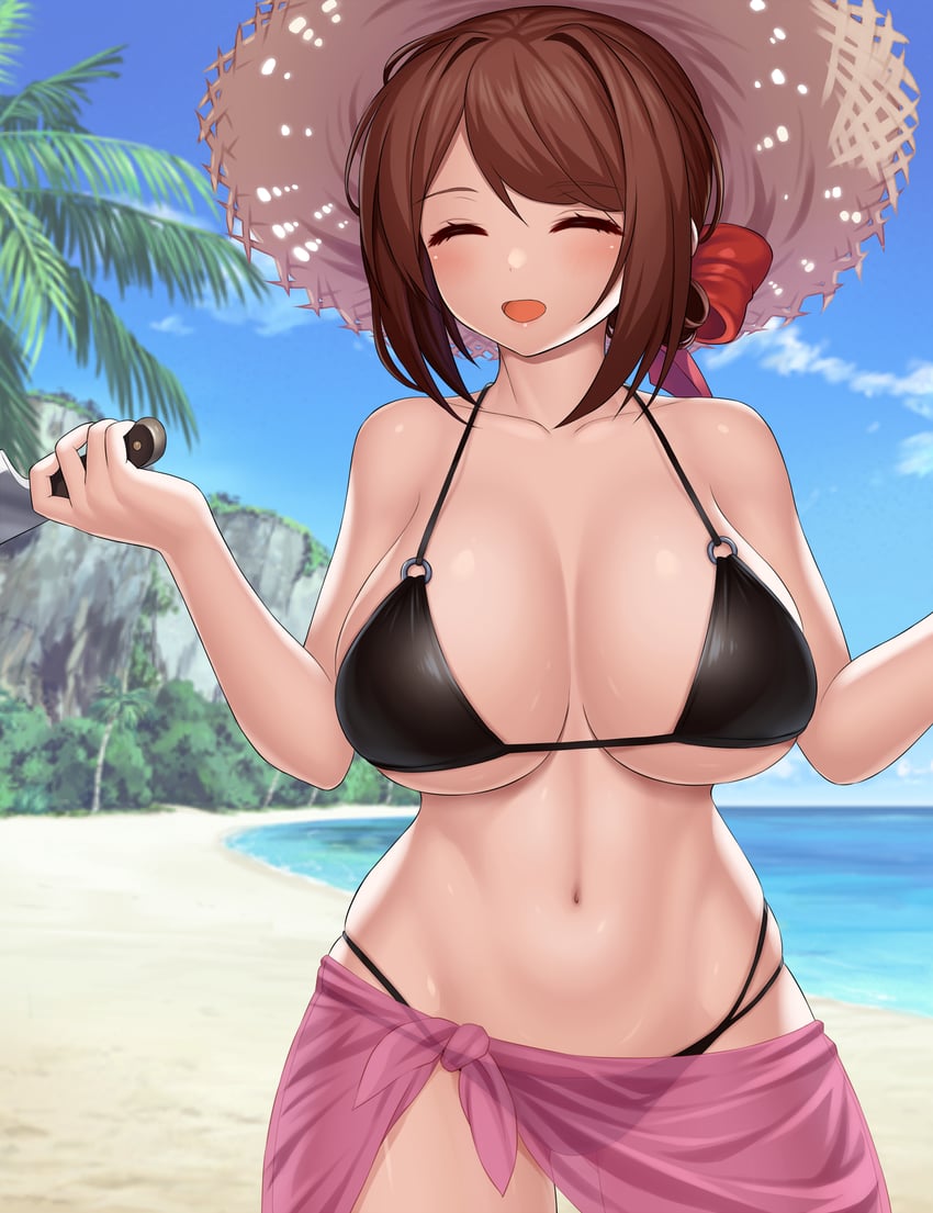 summer innkeeper loraine (guardian tales) drawn by asamura_hiori and sai_gakai