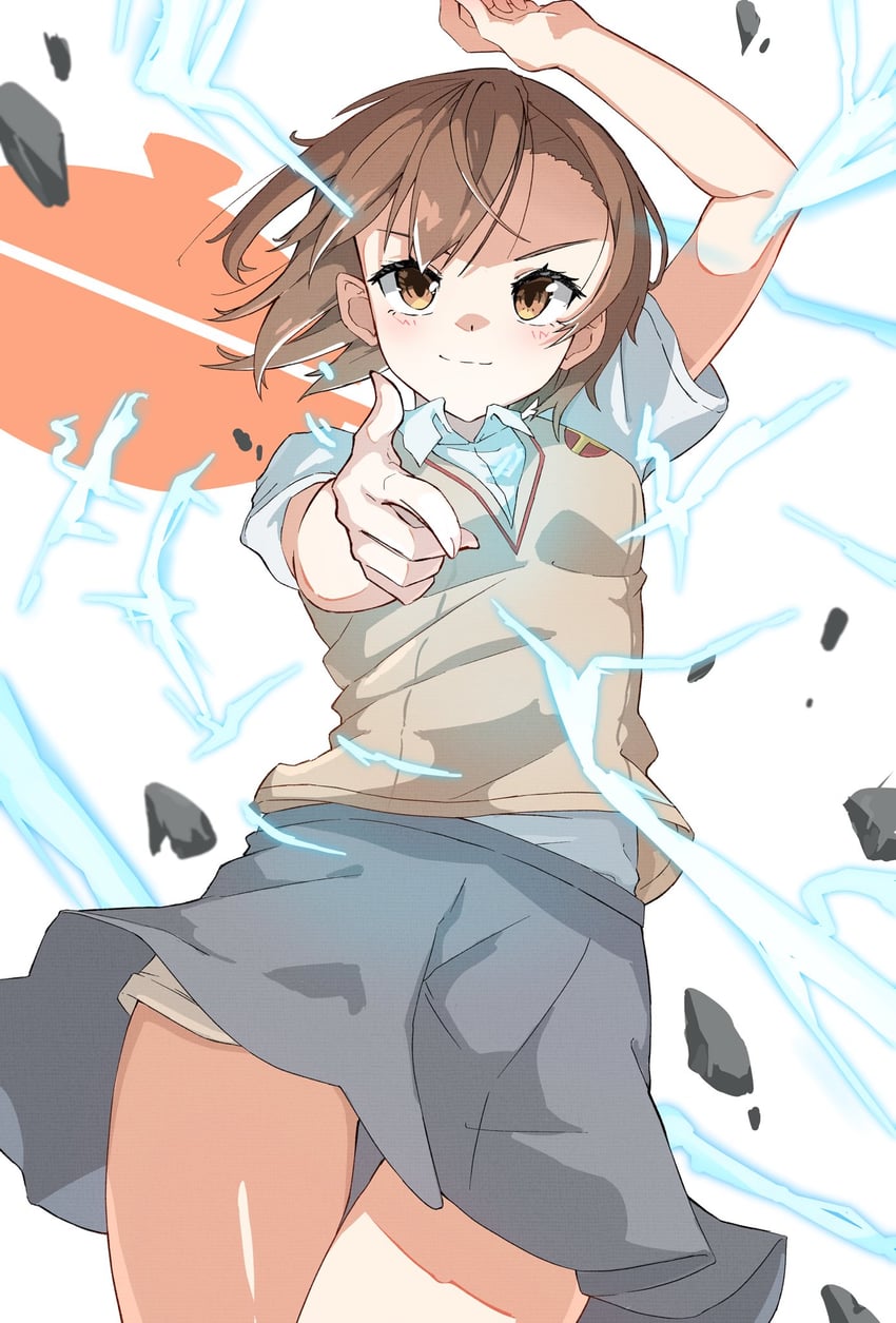 misaka mikoto (toaru majutsu no index and 1 more) drawn by onabe915