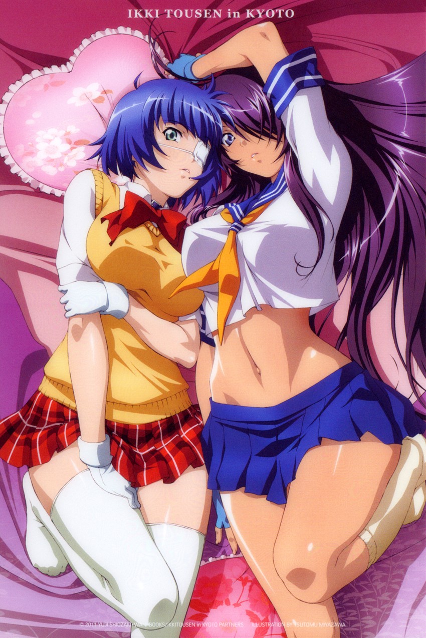kan'u unchou and ryomou shimei (ikkitousen) drawn by miyazawa_tsutomu