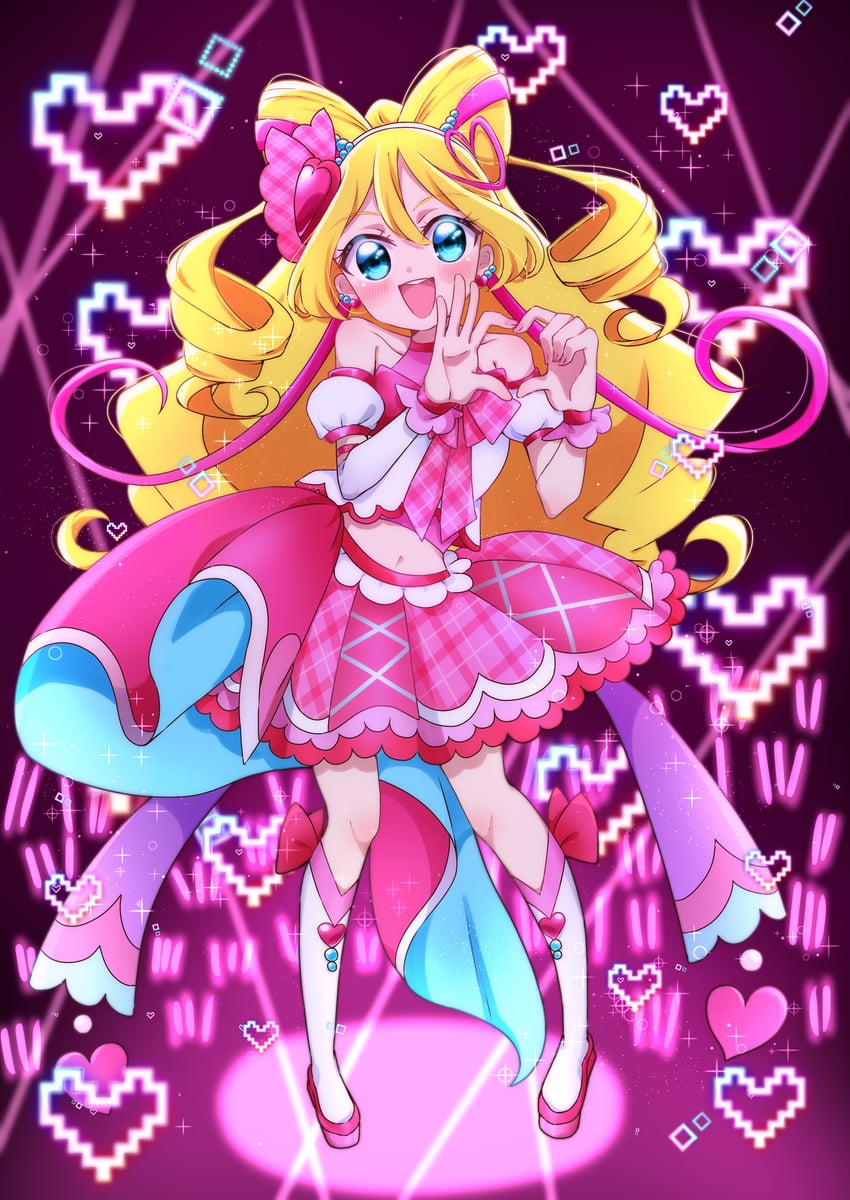 sakura uta and cure idol (precure and 1 more) drawn by hakumai_konatsu