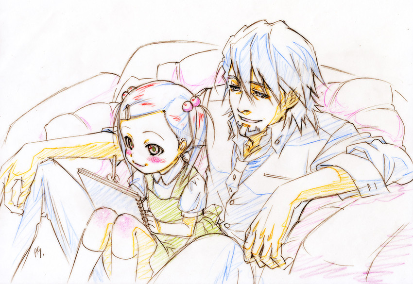 kaburagi t. kotetsu and kaburagi kaede (tiger & bunny) drawn by nishida_asako