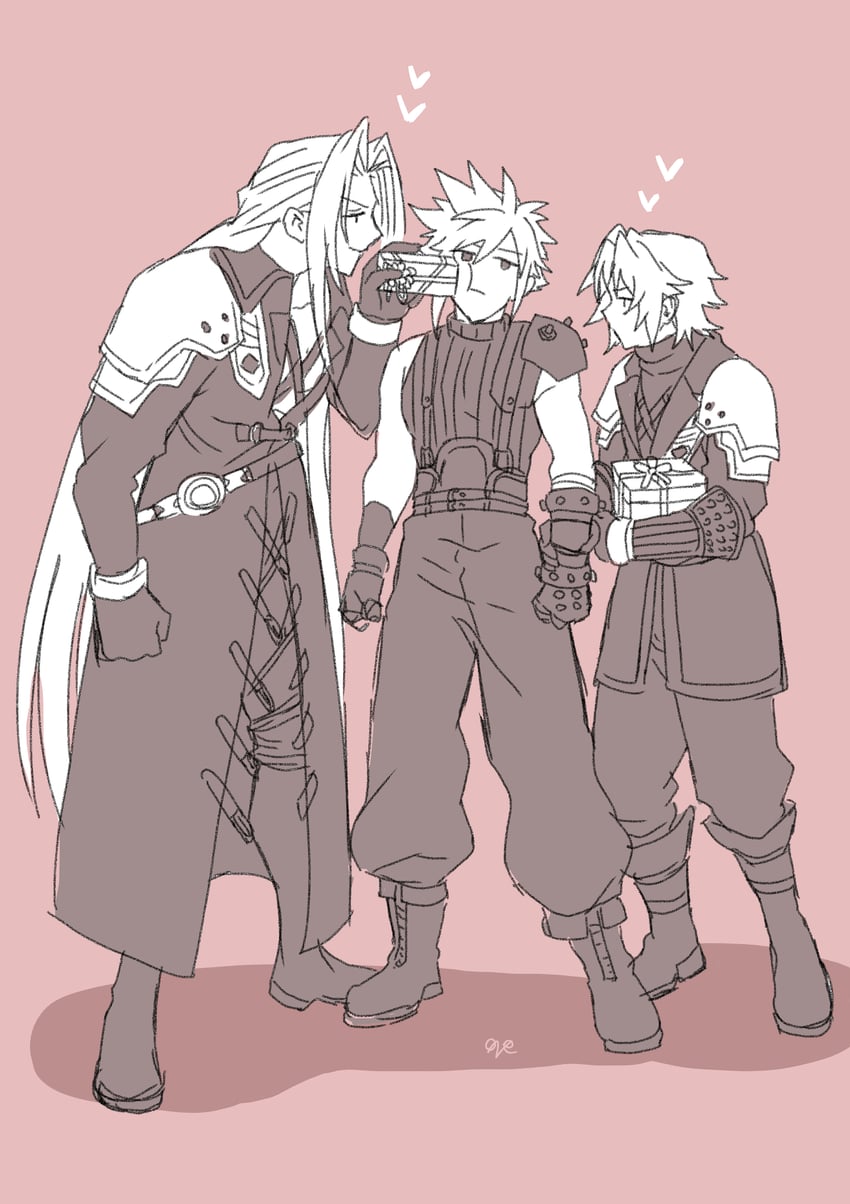 cloud strife and sephiroth (final fantasy and 3 more) drawn by none_(kameko227)