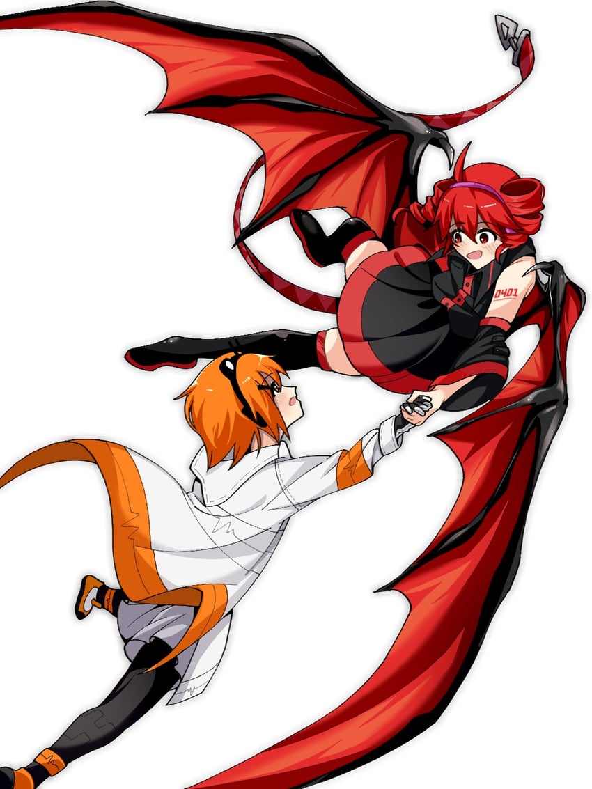 kasane teto and adachi rei (utau and 1 more) drawn by yi_xing_luren