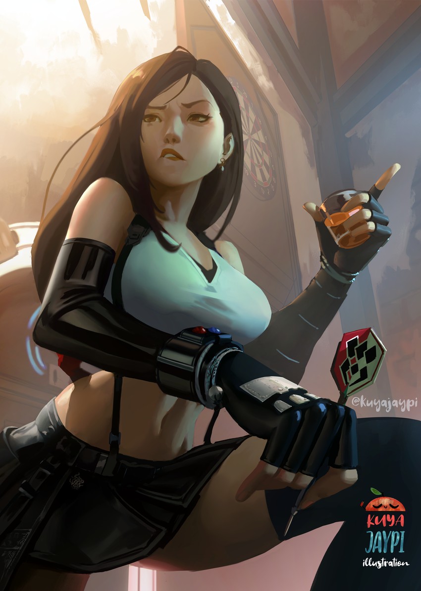 tifa lockhart (final fantasy and 2 more) drawn by kuya_jaypi