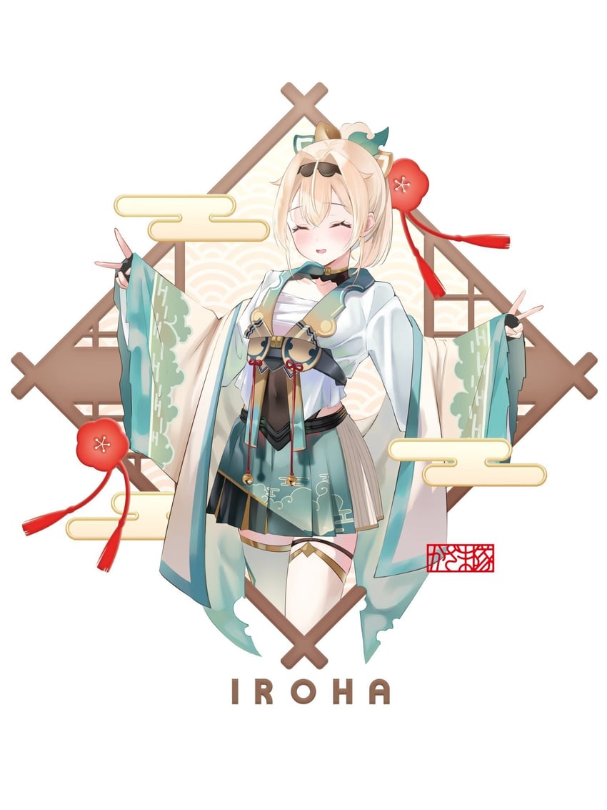 kazama iroha (hololive) drawn by nekoi_(nekoi_0116)