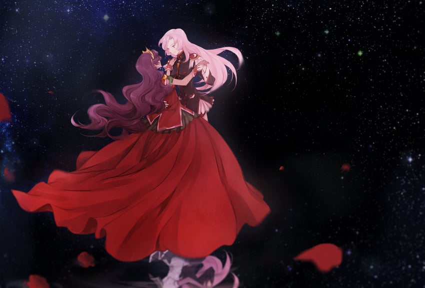 tenjou utena and himemiya anthy (shoujo kakumei utena and 1 more) drawn by mochaaoi