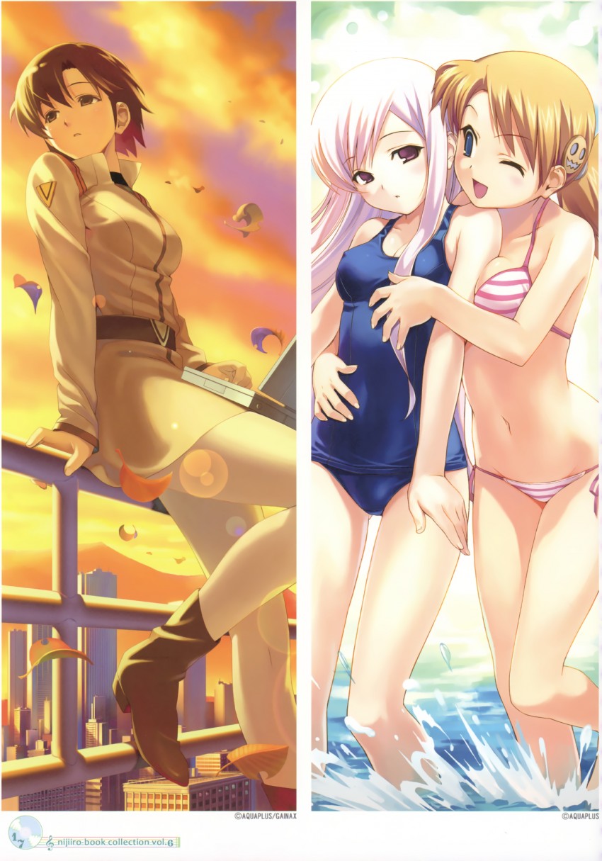lucy maria misora, sasamori karin, and ibuki maya (neon genesis evangelion and 2 more) drawn by koutaro