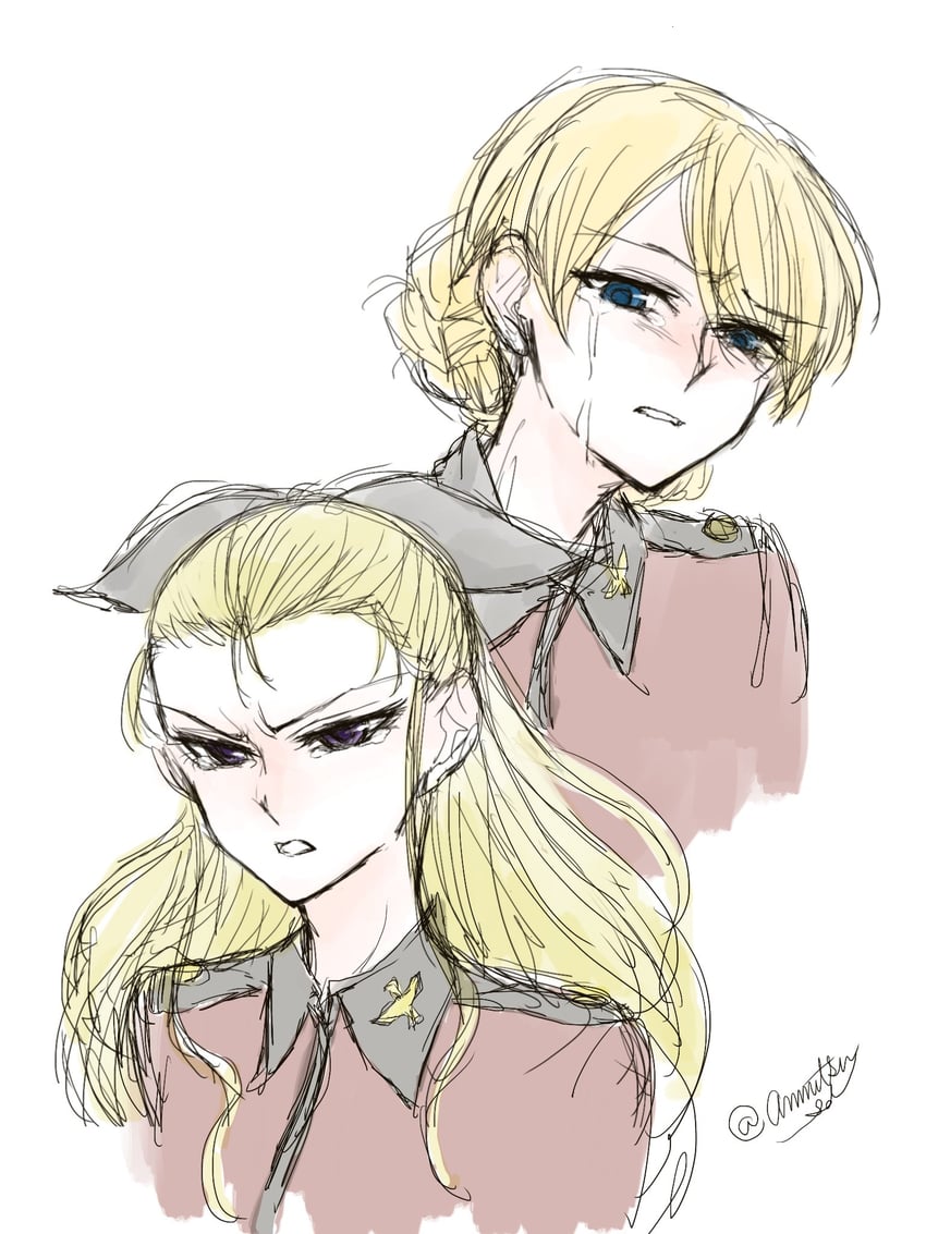 darjeeling and assam (girls und panzer) drawn by anmitsu_sd