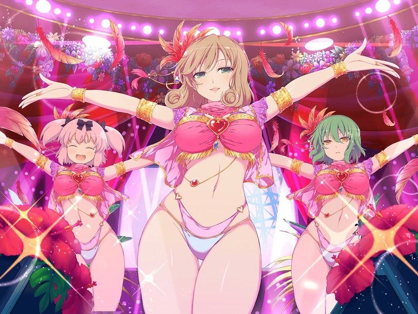 hibari, hikage, and haruka (senran kagura and 1 more) drawn by yaegashi_nan