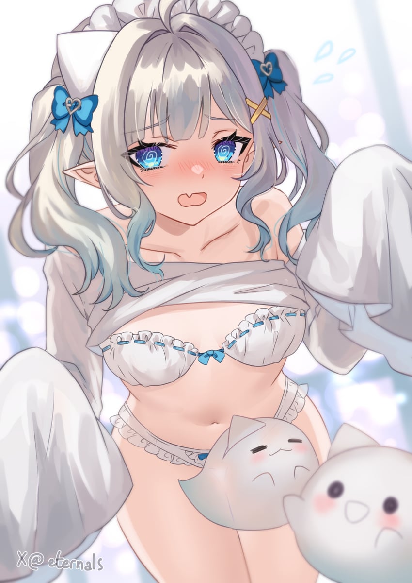 mint fantome and wisps (indie virtual youtuber) drawn by ten-chan_(eternal_s)