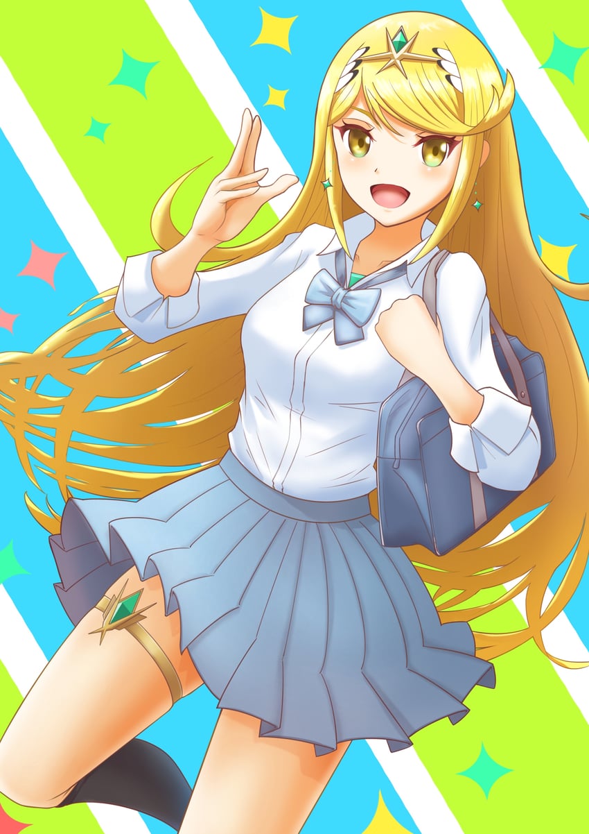 mythra (xenoblade chronicles and 1 more) drawn by requta