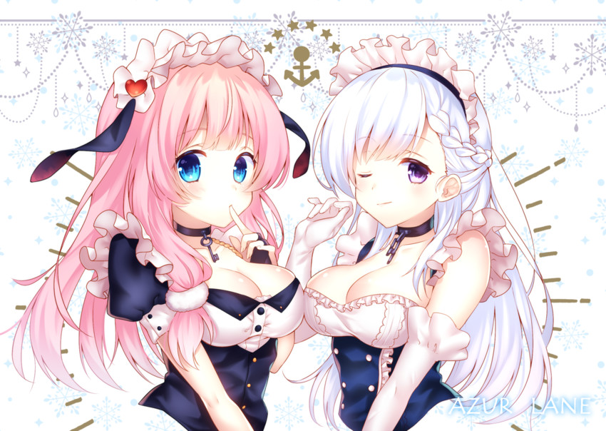 belfast and suffolk (azur lane) drawn by chihiro_(khorosho)
