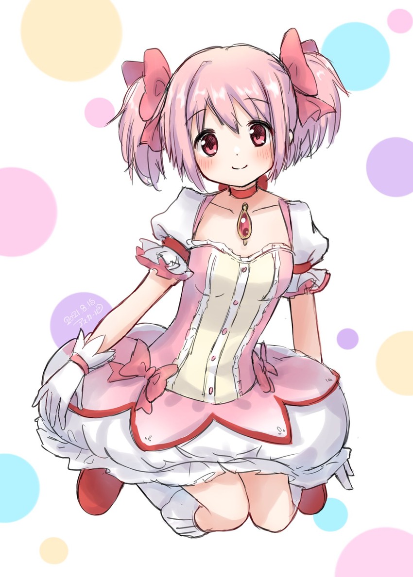 kaname madoka (mahou shoujo madoka magica) drawn by asukaru_(magika_ru)