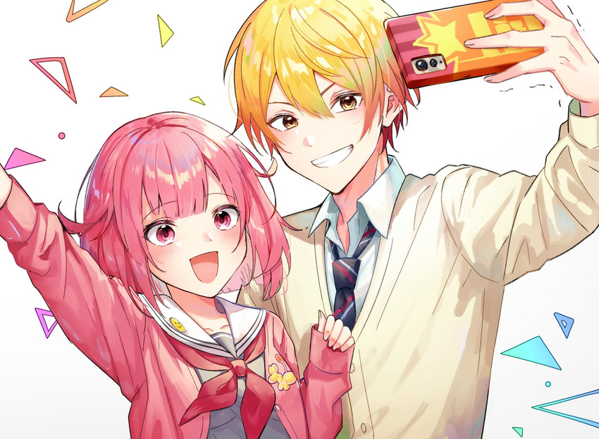 ootori emu and tenma tsukasa (project sekai) drawn by omurais_kcp