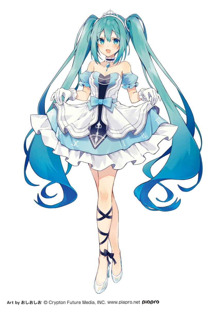 hatsune miku (vocaloid and 1 more) drawn by oshioshio