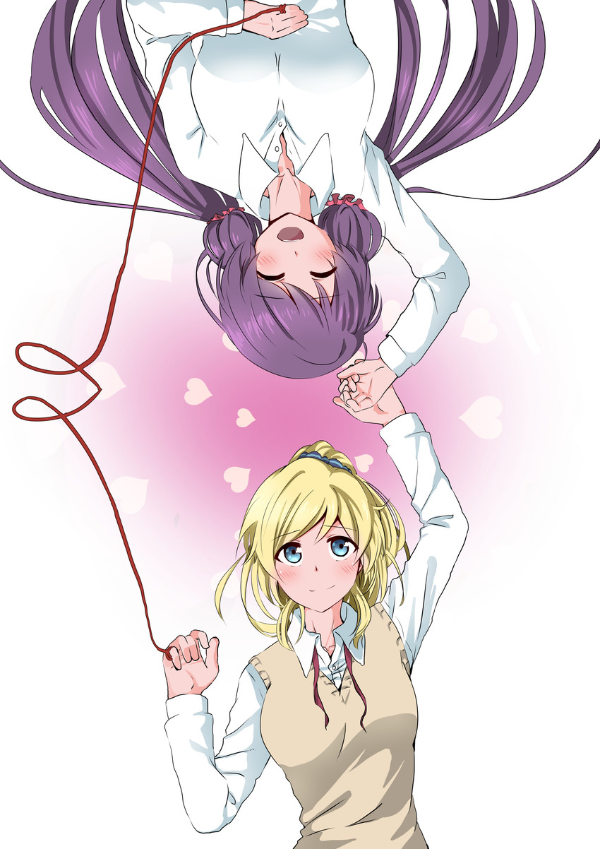 tojo nozomi and ayase eli (love live! and 1 more) drawn by mou_liang