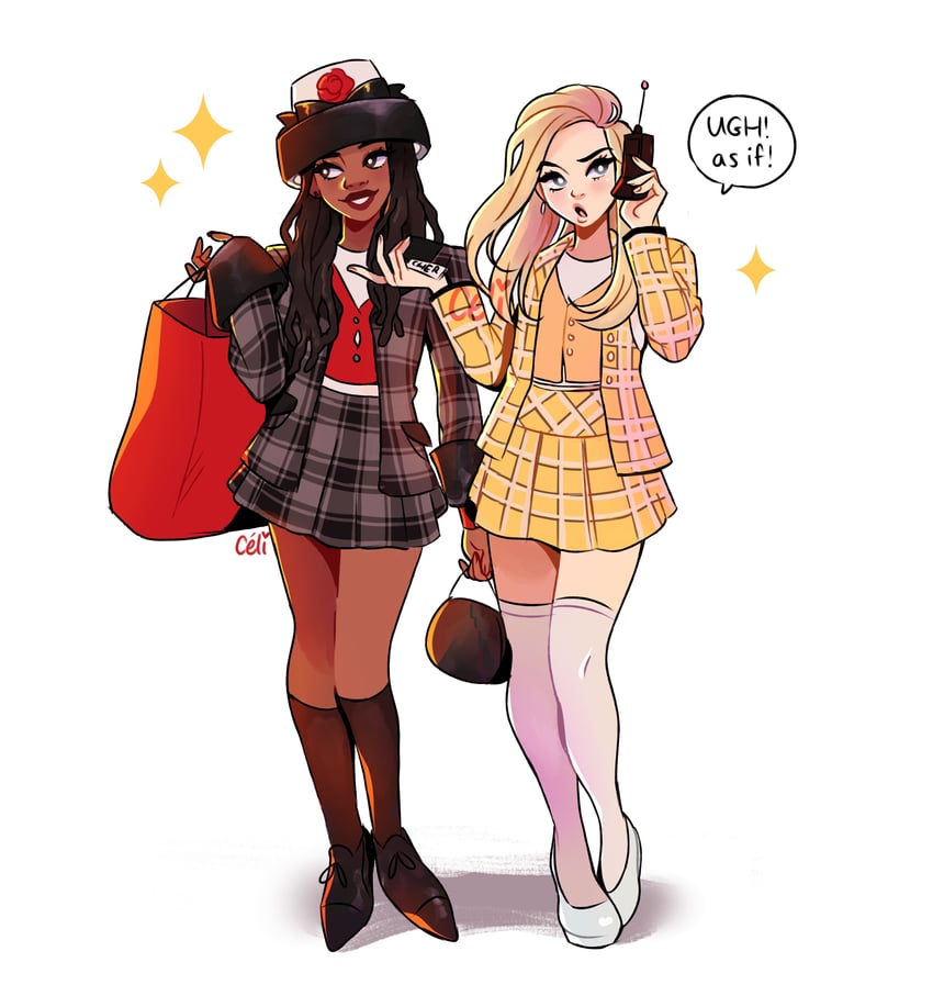 dionne davenport and cher horowitz (clueless) drawn by pianta_celi