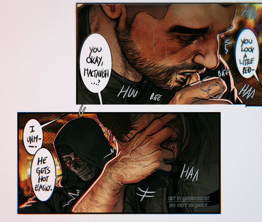 ghost and soap (call of duty and 1 more) drawn by umikochannart