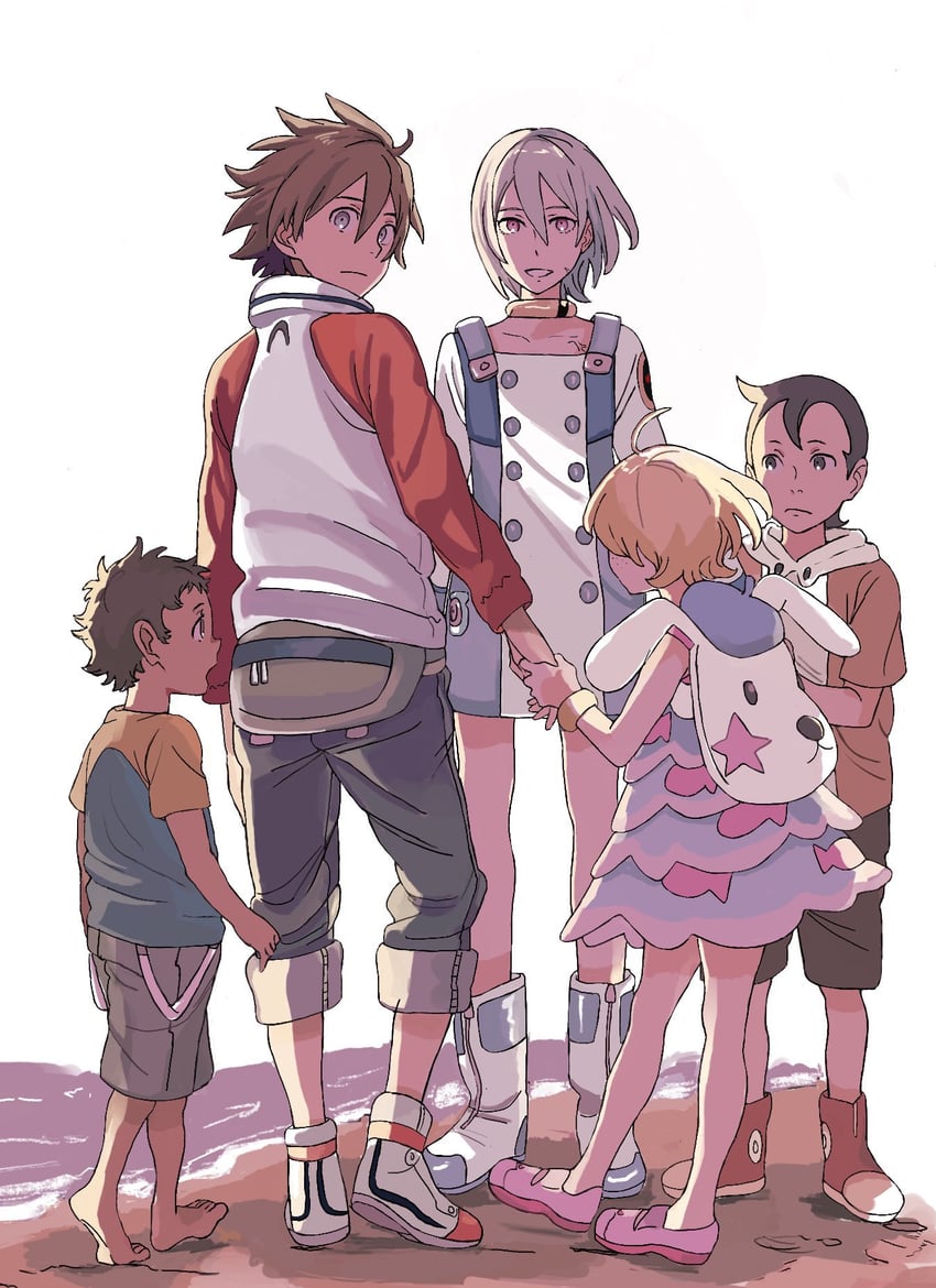 eureka, renton thurston, maeter, linck, and maurice (eureka seven) drawn by rueisi_(namezari)