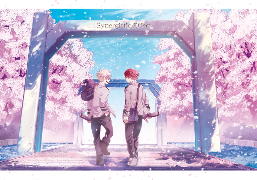 bakugou katsuki and todoroki shoto (boku no hero academia) drawn by 5_(toriaezu555)