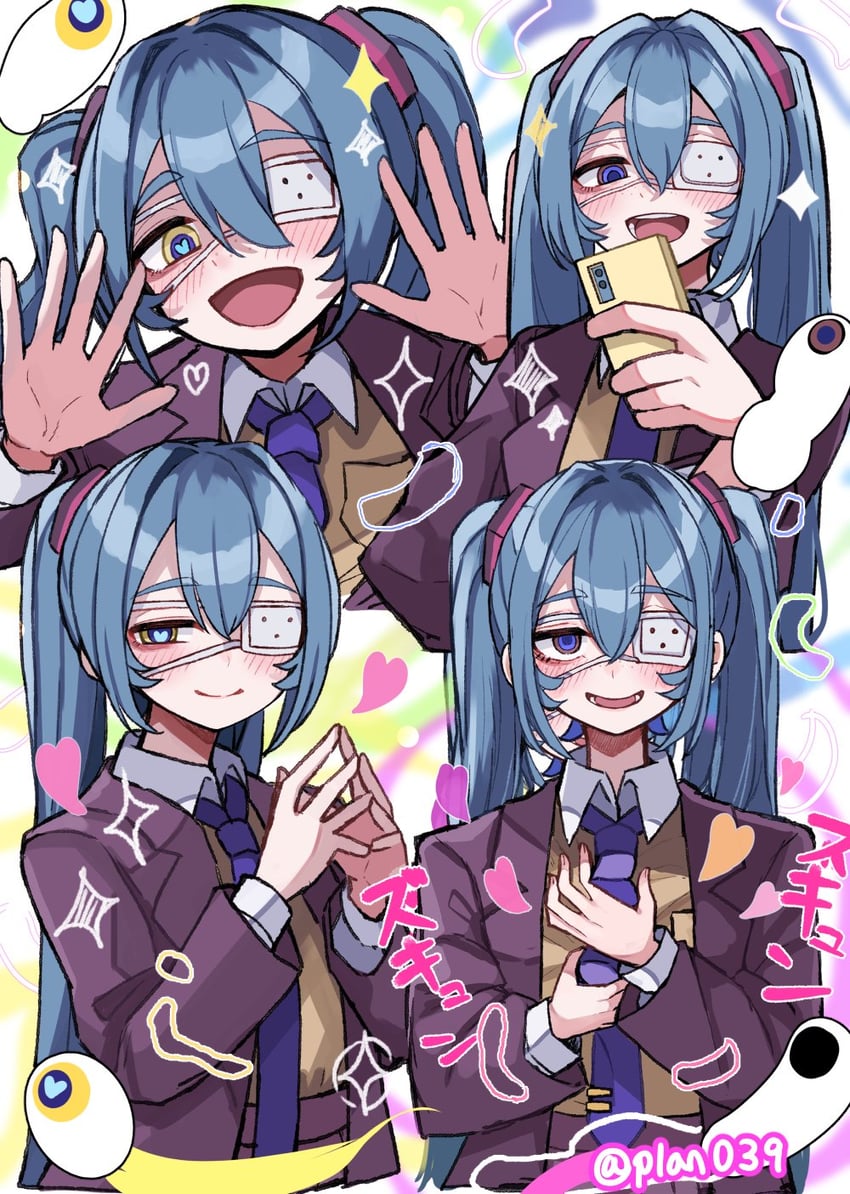 hatsune miku (vocaloid and 1 more) drawn by plan_(planhaplalan)