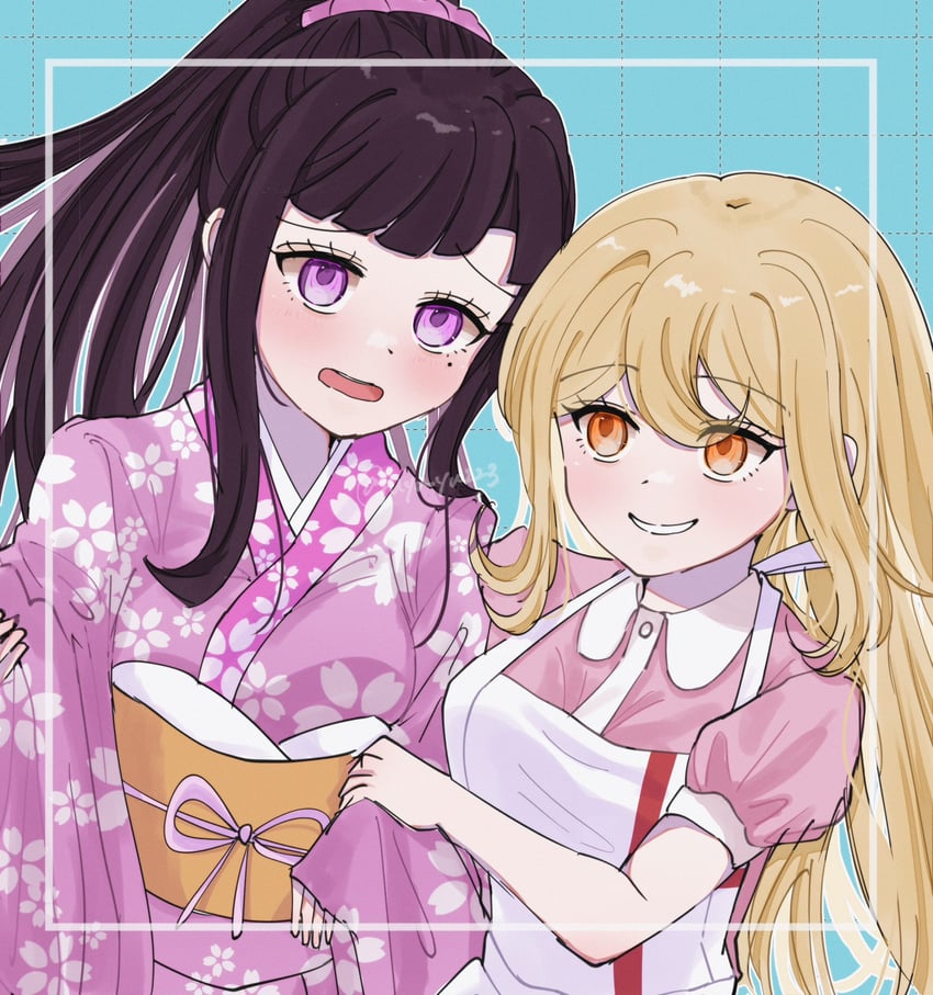 tsumiki mikan and saionji hiyoko (danganronpa and 1 more) drawn by fuyu_ko